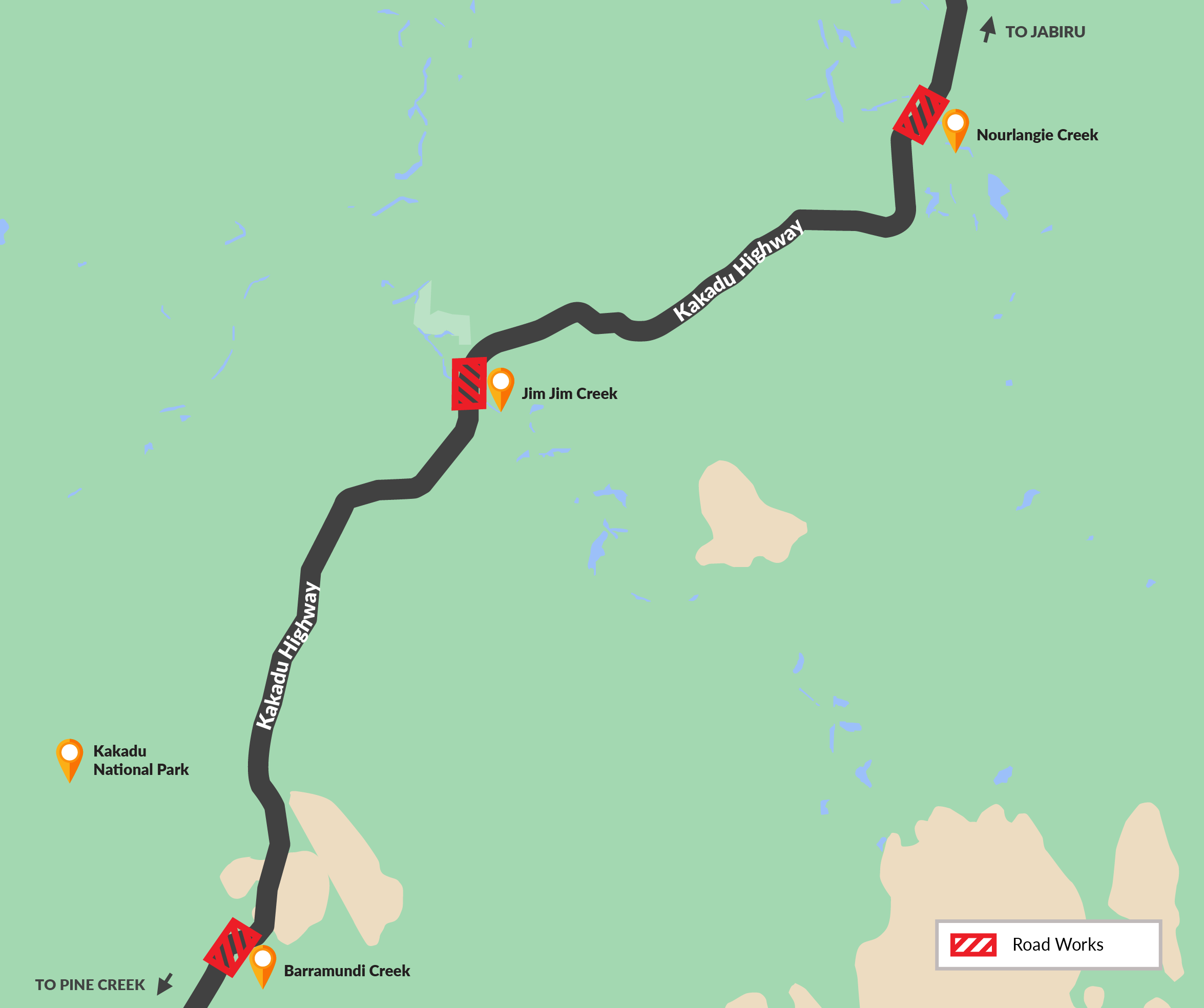 Kakadu Highway Map