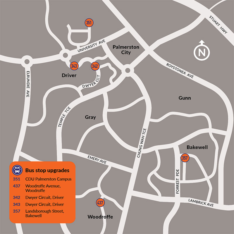 Palmerston bus interchange map